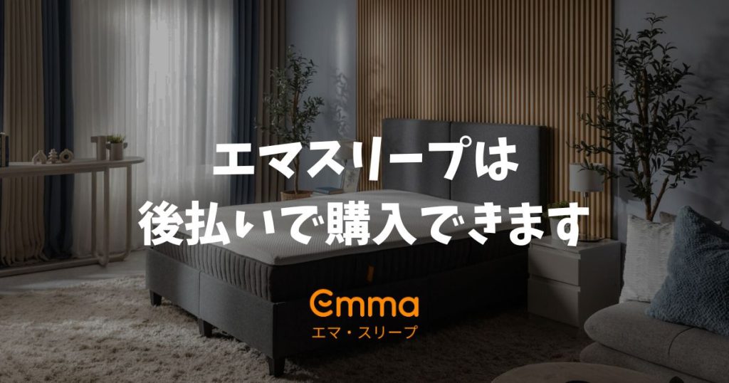 エマスリープは後払い購入できます！クレカなし・手数料無料で3回・6回・12回分割後払いで買う方法