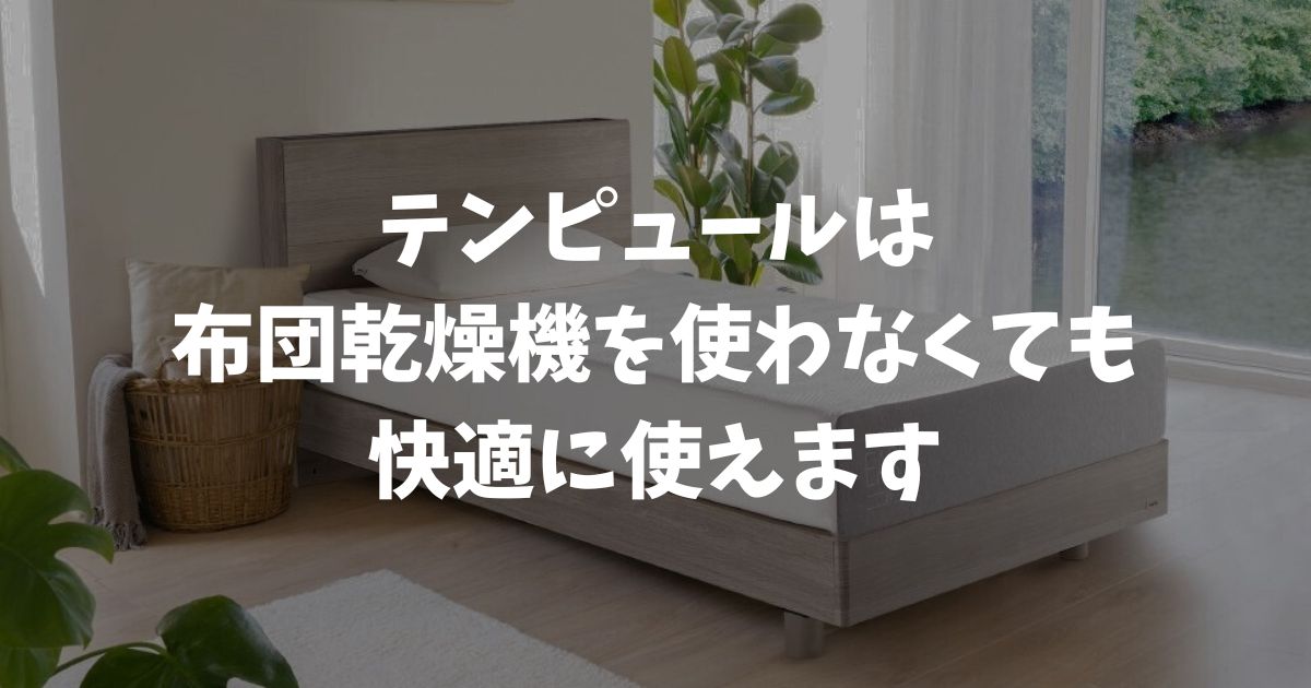 テンピュールに布団乾燥機は必要？熱を使わず湿気やカビを防いで快適に長持ちさせるケア方法