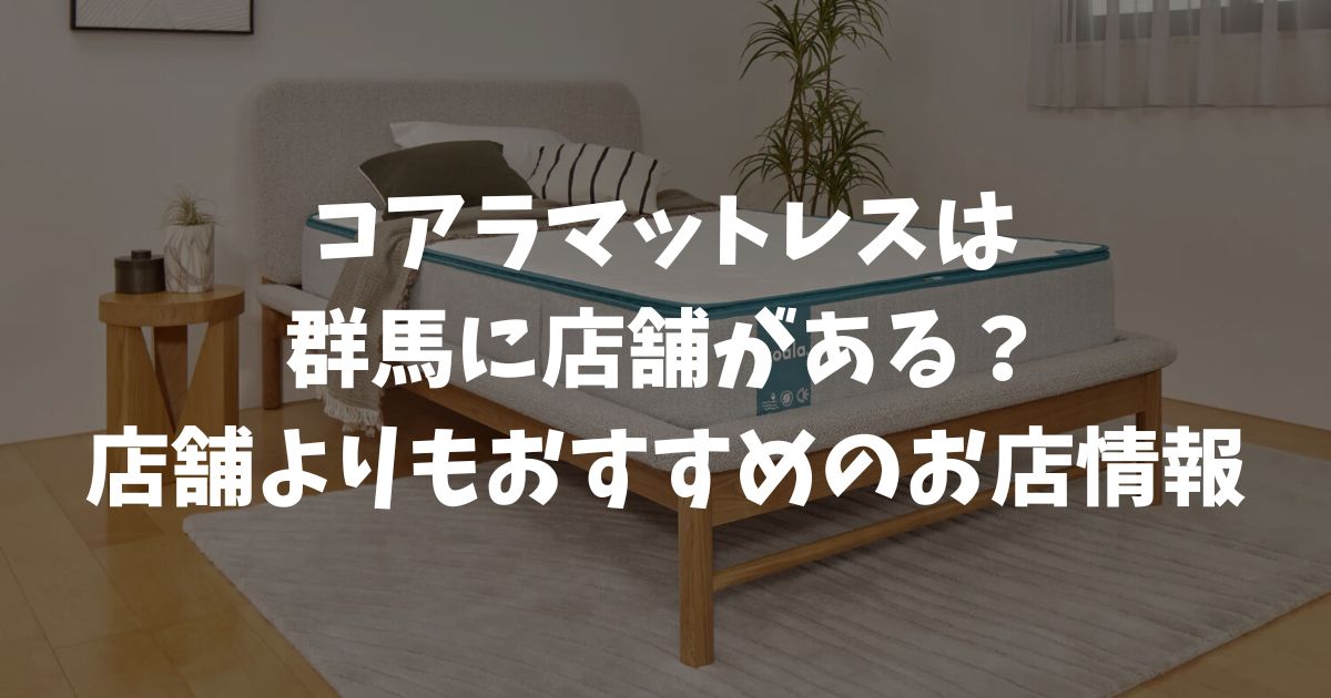 群馬県でコアラマットレスを試せる販売店舗はイオンモール太田店！公式ストアはさらにお得