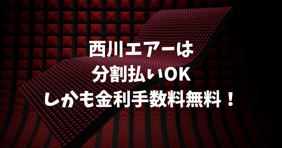 西川エアーは分割払いの審査も簡単！金利手数料無料で損せず買う方法